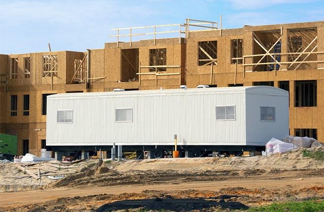 temporary office rentals at a construction site in Mission Hills, CA